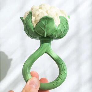 “Oli & Carol” ORGANIC Veggie Rattler/Teether “Cauliflower”  *Updated 03.05.26*